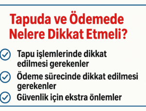 Tapuda ve Ödemede Nelere Dikkat Etmeli?